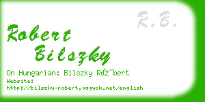 robert bilszky business card